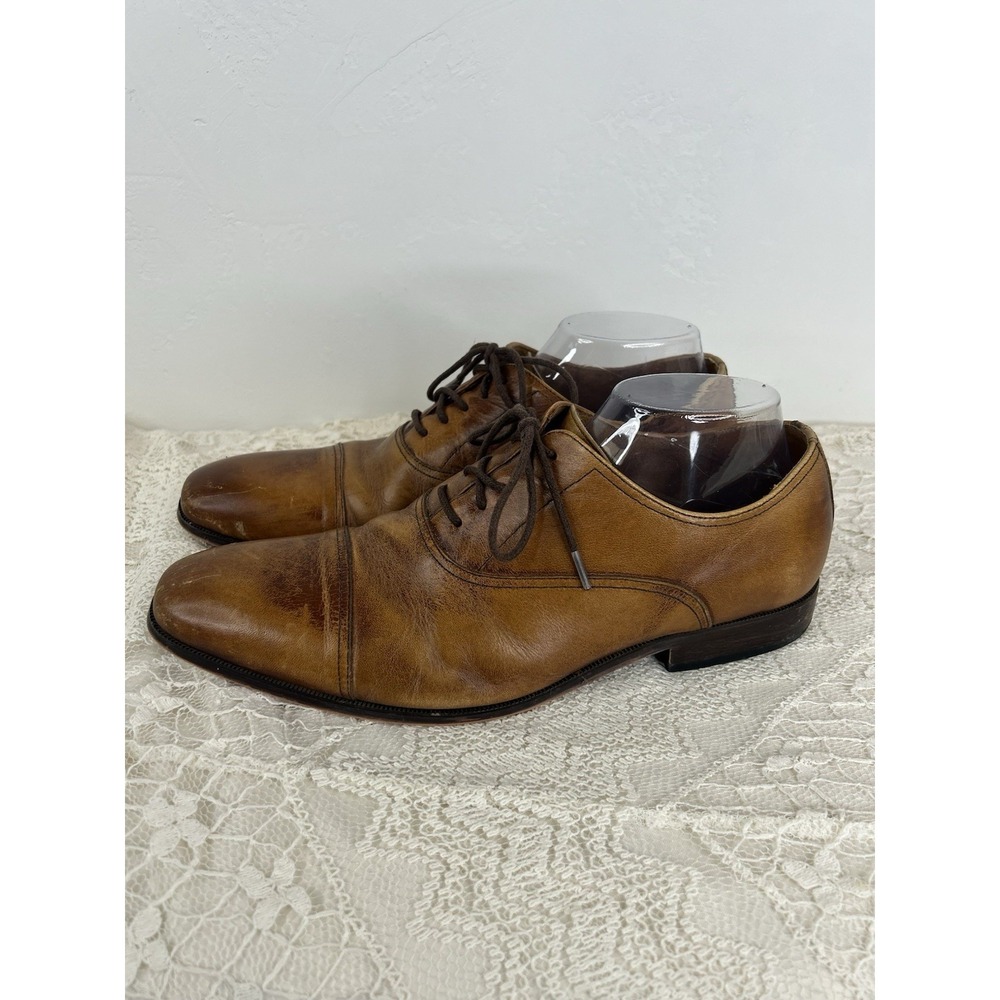 Florsheim Mens Leather Brown Lace Up Dress Shoes Size 11 Career Classic Oxford